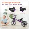 KRIDDO Kids Tricycles Age 24 Month to 4 Years, Toddler Kids Trike for 2.5 to 5 Year Old, Gift Toddler Tricycles for 2-4 Year Olds, Trikes for Toddlers, Purple view 4