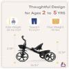 KRIDDO Kids Tricycle for 2-5 Year Olds - Gift for Toddlers - Black view 3