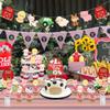 Kreatwow Farm Animal Baby Shower Decorations for Girls Boys Red Yellow Welcome Baby Banner Garland Cake Topper Farm Animals Party Table Centerpieces Barnyard Animal Balloons for Barnyard Party Supply view 2