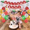 Kreatwow Farm Animal Baby Shower Decorations for Girls Boys Red Yellow Welcome Baby Banner Garland Cake Topper Farm Animals Party Table Centerpieces Barnyard Animal Balloons for Barnyard Party Supply view 3