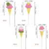 24 PCS Ice Cream Cupcake Toppers Assembled Glitter Paper Ice Cream Luau Cupcake Picks for Summer Hawaii Theme Baby Shower Wedding Birthday Anniversary Retro Party Cake Decorations Supplies view 2