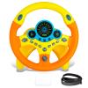 RedCrab Steering Wheel Car Driving Simulated Toy with Light and Music for Kids, Pretend Driving Seat Toys,Baby Electric Early Learning Educational Toys for Boys and Girls(Orange) view 1