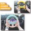 RedCrab Steering Wheel Car Driving Simulated Toy with Light and Music for Kids, Pretend Driving Seat Toys,Baby Electric Early Learning Educational Toys for Boys and Girls(Orange) view 2