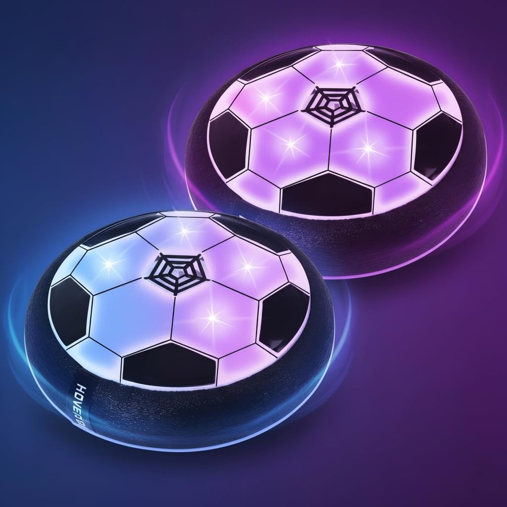 2 Pcs Hover Soccer Ball Toys Set, Soccer Gift Idea for Boys Age 6 7 8 9 10 11 12 Years Old, Teen Boys World Cup Christmas Easter Stuffers Valentine Holiday Birthday Present Ball Toy