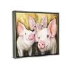 Stupell Industries Baby Pigs Animal Yellow Watercolor Painting, Floater Frame, Design by George Dyachenko view 2