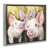 Stupell Industries Baby Pigs Animal Yellow Watercolor Painting, Floater Frame, Design by George Dyachenko view 4