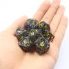 Metal DND Dice Set Skull Dungeons and Dragon Dice Set Hollow Polyhedral Magic 7 PCS Dice Set with Gift Metal Box for Dungeons and Dragons Table Games Play Cards MTG(Skull_Black Plus Gold) view 4