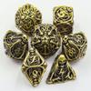 Metal DND Dice Set Skull Dungeons and Dragon Dice Set Hollow Polyhedral Magic 7 PCS Dice Set with Gift Metal Box for Dungeons and Dragons Table Games Play Cards MTG(Skull_Ancient Bronze) view 2