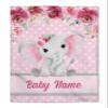 FLOCHIL Personalized Baby Blanket for Boys, Custom Baby Blanket with Name, Customized Elephant Baby Blanket, Gift for Baby Shower, Toddler, Babies, Newborn view 1