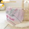 FLOCHIL Personalized Baby Blanket for Boys, Custom Baby Blanket with Name, Customized Elephant Baby Blanket, Gift for Baby Shower, Toddler, Babies, Newborn view 3