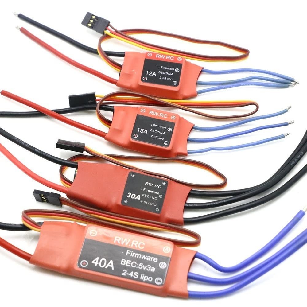 Drone Accessories for Simonk 10A 12A 15A 20A 30A 40A 50A 70A 80A OPTO ESC Firmware Electronic Speed Controller BEC Output for RC Airplane Multicopter Replaceable (Color : 30A OPTO 6S)