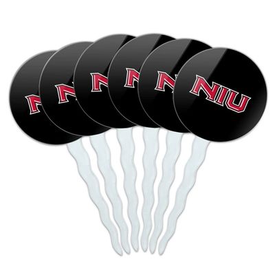 GRAPHICS & MORE Northern Illinois University Secondary Logo Cupcake Picks Toppers Decoration Set of 6