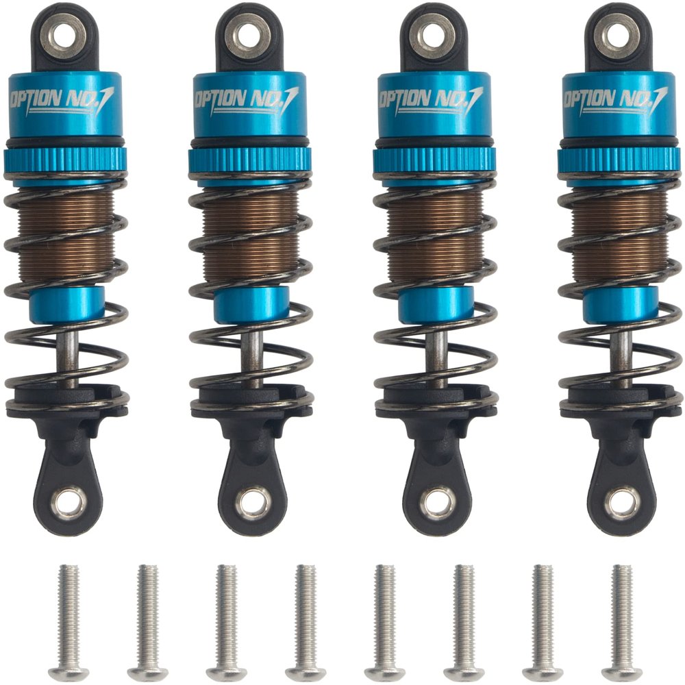 HobbyMarking Aluminum Alloy Oil Shock Absorber 62mm Adjustable Damper Set For Tamiya TT-01 TT-02 RC On-Road Car Upgrade Parts