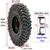 HOBBYSOUL Height 5.0'' Tires 2.2 Tyres & -10mm Negative Offset 2.2 Beadlock Wheels Black Rims For RC Mud Crawler All Terrain SCX10 Capra Wraith TRX4 Gen8 Everest gen 7 Pro, (4-Pack, Assembled) view 2