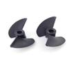 2PCS RC Boat Propeller 30mm 32mm 35mm 40mm 45mm 3.175mm 1/8" 4.76mm 3/16mm 4mm Shaft Prop for RC Speed Boat Toy Boat Model - (Color: 2PCS Size H/) view 2