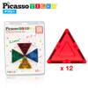 PicassoTiles Magnetic Tiles Equilateral Small Triangle + 353pc Magnetic Tile Combo Set, 12pcs Magnet Building Block STEM Learning Kit, Magnetic Brick Tile and Magnetic Tile Action Figures Included view 2