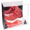 Better Display Cases Acrylic Large Shoe Display Case for Basketball Shoe Soccer Cleat Football Cleat with Mirror Case, Black Risers and Mirror Base (V11/A013) view 1