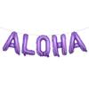 16 inch Tropical Hawaii Party Decorations Balloons Banner Aloha Foil Balloon Wedding Birthday Party Supplies (Aloha Purple) view 1