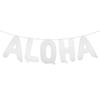 16 inch Tropical Hawaii Party Decorations Balloons Banner Aloha Foil Balloon Wedding Birthday Party Supplies (Aloha White) view 1