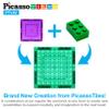 PicassoTiles 12pc Magnetic Brick Tiles + 108pcs Magnetic Puzzle Cubes, All-in-one Socket Spikes Toys Accessory Kit Stacking Set, Magnet Construction Building Block Set, Free Ideabook with 50 Ideas view 3