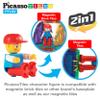 PicassoTiles Magnetic Brick Tiles 63pc + 120pcs Mini Diamond Tiles, 2 Character Figures 9 Tile Styles STEM Construction Learning Toy Set, Expansion Car Truck and and Figures Play Set Magnetic Add-ons view 4