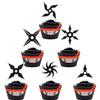 18 pcs Ninja Happy birthday Cupcake Toppers Decor Kit - kung fu ninja Darts theme Samurai Birthday Party Decorations view 1