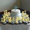 24 PCS Girl God Bless and Baptism Cupcake Toppers Glitter Dove Chalice Bible Cross Cupcake Picks First Communion Christian Baptism Theme Baby Shower Girls Birthday Party Cake Decorations Gold view 4