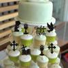 24 PCS Boy God Bless and Cross Cupcake Toppers Glitter Dove Chalice Bible Baptism Cupcake Picks First Communion Christian Baptism Theme Baby Shower Boys Birthday Party Cake Decorations Black view 4