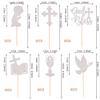 24 PCS Boy God Bless Cupcake Toppers Glitter Dove Chalice Bible Cross Cupcake Picks First Communion Cake Decorations for God Christian Baptism Theme Baby Shower Boys Birthday Party Silver view 2