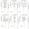 24 PCS Girl God Bless and Baptism Cupcake Toppers Glitter Dove Cross Cupcake Picks First Communion Cake Decorations for Christian Baptism Theme Baby Shower Girls Birthday Party Supplies Silver view 2
