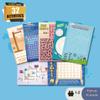GRANDLMOON 2 Pack Reusable 32 Activity Game Mats Pads with Dry Erase Marker as Travel Toy & Learning Tool for Ages 6-12 (9X 6) view 3