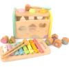 Hammering Pounding Toys Wooden Educational Toy Xylophone Shape Sorter, Birthday Gift for 3 Years Boys Girls Baby Toddler Kids Developmental Montessori Learning Toy (Yellow) view 1