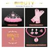 Princess Dress Up Accessories Princess Gloves, BIBUTY 7pcs Dress Up Set for Toddler Girls with Princess Crown, Wand, Gloves, Necklace, Earrings, Bracelet and Ring, Costume Toys for 3-6 yr Little Girls view 3