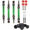 RCAWD Drive Shaft for ARRMA 3S, 1/10 New Big Rock Upgrades Parts,(NOT for Old Big Rock),Front Rear Driveshaft for Crew CAB 4x4 V3 3S BLX Brushless Monster Truck RTR, #AR310864#ARAC4043 Green view 1