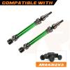 RCAWD Drive Shaft for ARRMA 3S, 1/10 New Big Rock Upgrades Parts,(NOT for Old Big Rock),Front Rear Driveshaft for Crew CAB 4x4 V3 3S BLX Brushless Monster Truck RTR, #AR310864#ARAC4043 Green view 2