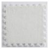 30 PCS Interlocking Foam Mats,Fluffy Carpet Tiles Plush Area Rug,12"X12" Interlocking Puzzle Floor Mat with Border,Soft Crawling Playmat Floor Tiles,Bedroom EVA Foam Mat,White view 1