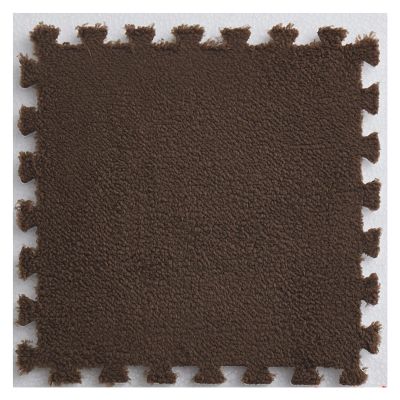 30 PCS Interlocking Foam Mats,Fluffy Carpet Tiles Plush Area Rug,12"X12" Interlocking Puzzle Floor Mat with Border,Soft Crawling Playmat Floor Tiles,Bedroom EVA Foam Mat,Coffee