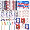 Erweicet Baseball Party Favors Set 72 PCS Baseball Slap Straws Silicone Bracelets Tattoo Stickers Mini Bouncy Balls Toy for Goodie Bag Fillers Baseball Themed Birthday Party Supplies view 1
