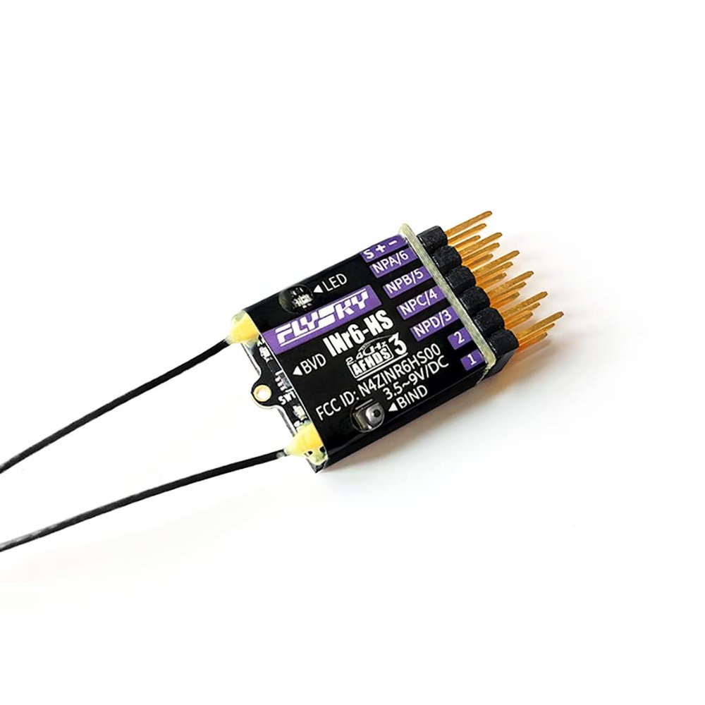 FEICHAO INR6-HS Receiver Protocol AFHDS 3 Dual Antenna for Car Boat Control Remote