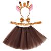 Marrywindix Khaki Giraffe Costume Tutu Set Animal Fancy Dress Costume Kit Halloween Party Dress Up Accessories view 1