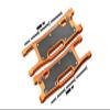 GPM Aluminium 6061-T6 Rear Lower Arms+Carbon Fibre Dust-Proof Protection Plate -28Pc Set for TRAXXAS 1/8 4Wd Sledge Monster Truck-95076-4 (Orange) view 1
