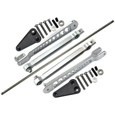GPM 23Pc Set Upgrades Aluminum 7075-T6 Rear Anti Swing Rod & Stabilizer Bar for 1/10 4Wd Hammer Rey U4 Rock Racer (Los03030) Rc Cars (Silver)