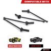 RCAWD CVD Driveshaft for ARRMA 6S, 1/7 Mojave 6S & Roller Upgrades Parts, 109mm #45 Steel Drive shafts w CVD AXLE Hop Ups for #ARA310954 Black view 2
