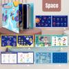 MIKNEKE 4 Pack DIY Quiet Book for Toddlers, Montessori Busy Book for Kids with Dinosaur, Sea, Travel, Space Preschool Learning Activities & Education Toys view 4
