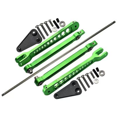 GPM Aluminum 7075-T6 Rear Anti Swing Rod & Stabilizer Bar-23Pc Set for Team LOSI 1/10 Hammer Rey U4 Rock Racer-Los03030 (Green)