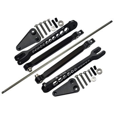 GPM Aluminum 7075-T6 Rear Anti Swing Rod & Stabilizer Bar-23Pc Set for Team LOSI 1/10 Hammer Rey U4 Rock Racer-Los03030 (Black)