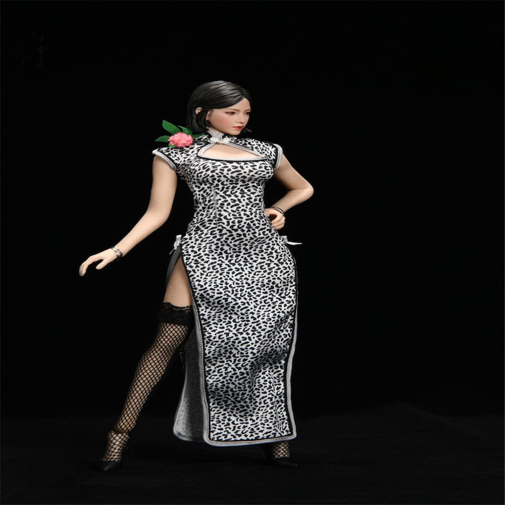 1/6 Scale Female Head Sculpt and Clothes Set for 12inches Seamless Action Figure Body Doll (D)