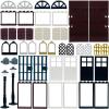 Building Bricks Kit Glasses Windows and Doors Set Accessories Compatible for Generic Classic Bricks for Kids Boys Grils Building Kits fits with Major Brands view 1