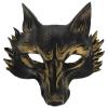 Abaodam Fox Mask Half Face Animal Masquerade Mask for Halloween Costume Party Cosplay with Adjustable Strap 9.8X9.1 Inch Lightweight Foam view 1