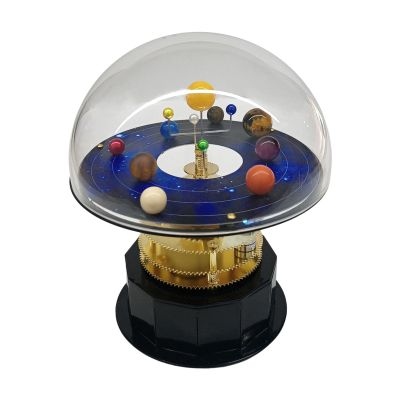 Eight Planets Electric Rotating Metal Solar System Model with Lights, Dynamic Simulation Solar System Model Space Science Astronomy Decorations